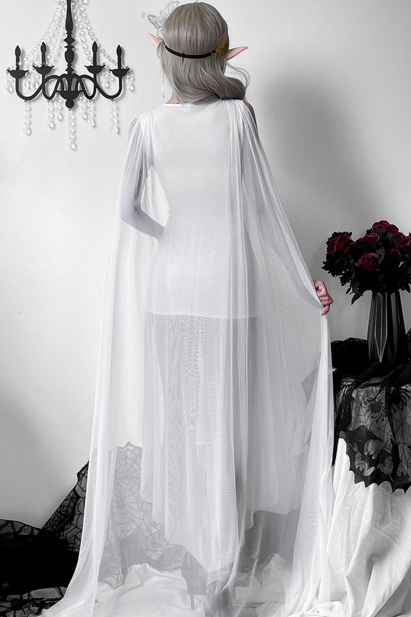 White Goddess Cosplay Long Dress