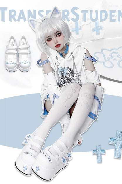 Sweet Embroidered Platform Shoes