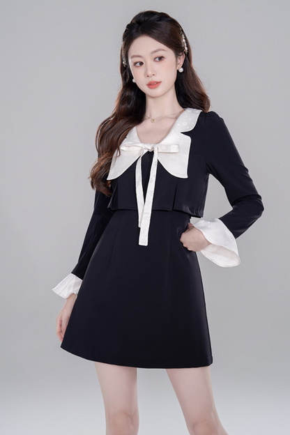 Black Neck Rich Daughter Dress