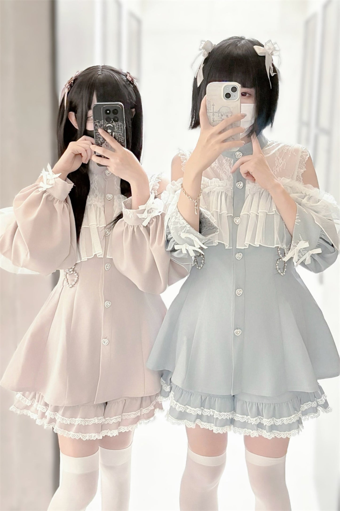 [pre-order] Japanese Yarn Off Shoulder Cape Suit