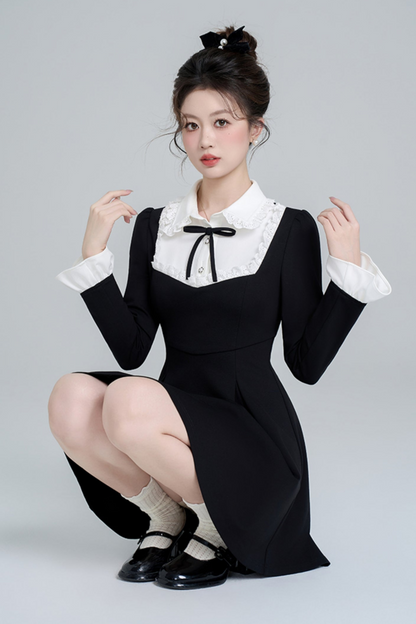 Black Hepburn Style Dress