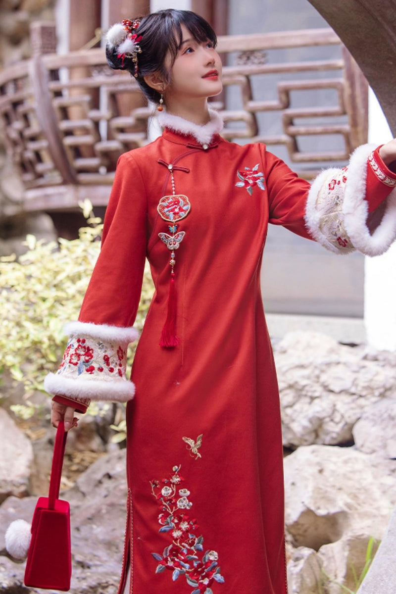 Black Tea Snow Chinese-style Dress Set