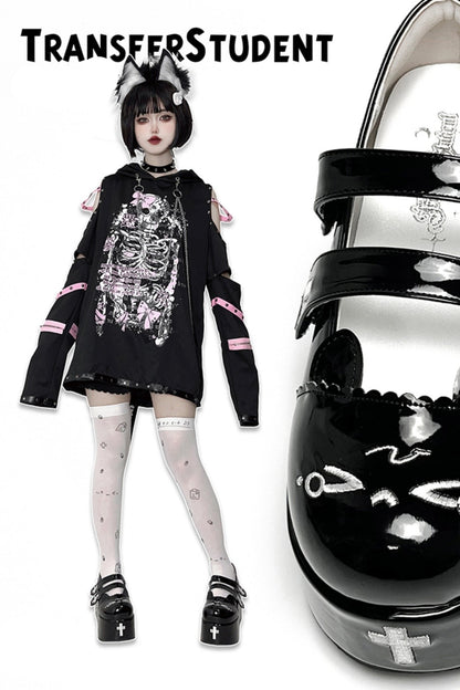 Sweet Embroidered Platform Shoes