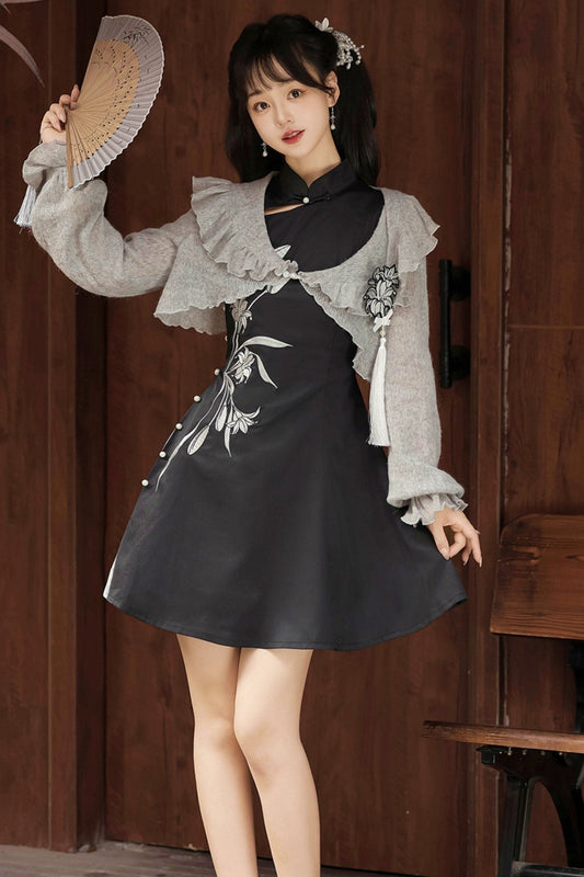 Cheongsam Dress + Short Top
