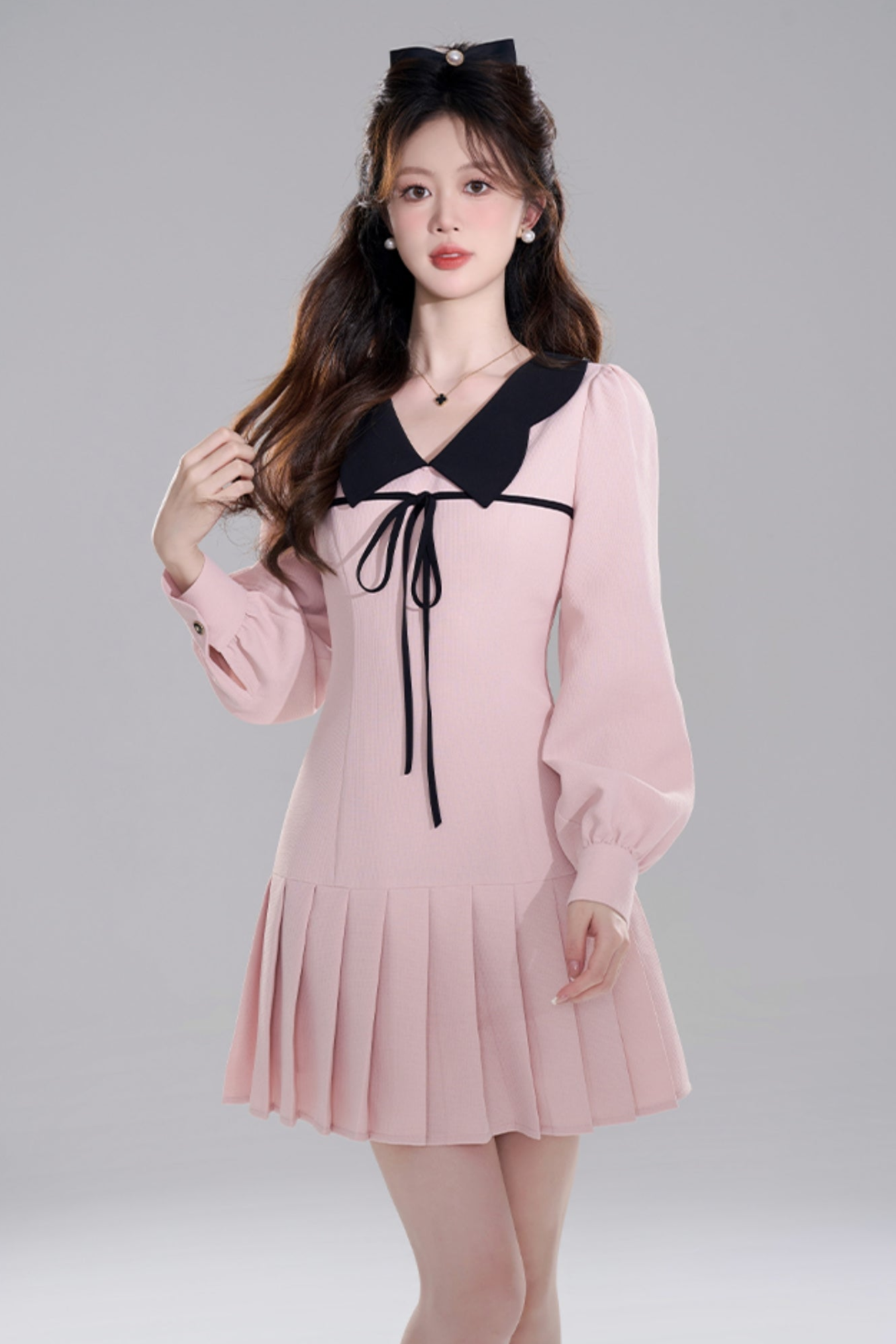 Pink Doll Color Priet West Dress