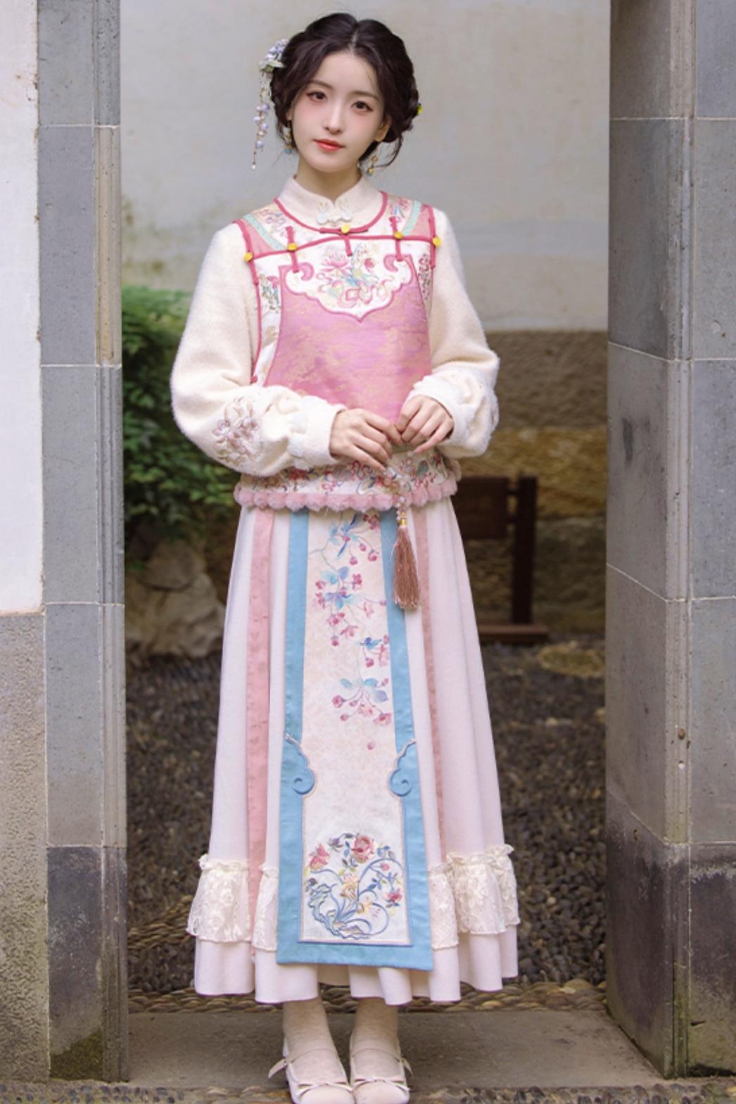 [pre-order] Autumn and Winter Vest Dress Set