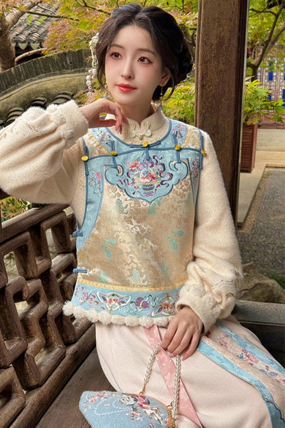 [pre-order] Autumn and Winter Vest Dress Set