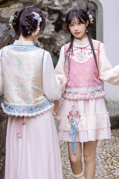 [pre-order] Autumn and Winter Vest Dress Set
