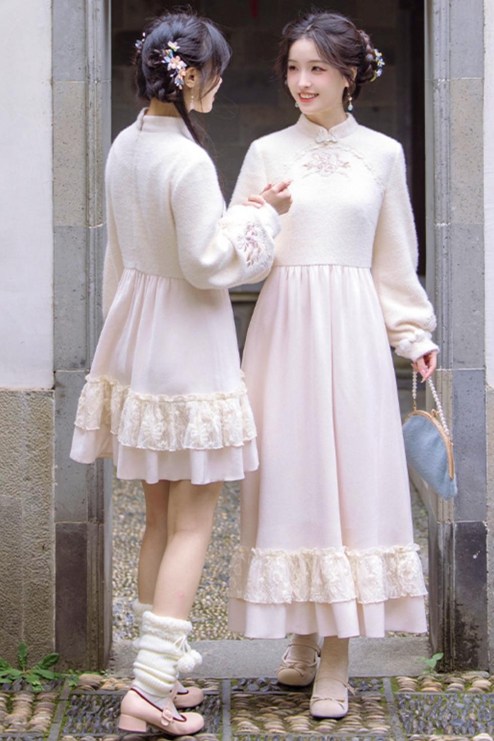 [pre-order] Autumn and Winter Vest Dress Set