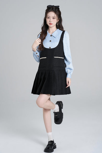French Hepburn Pleated Doll Dress