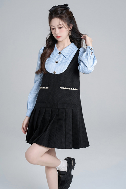 French Hepburn Pleated Doll Dress
