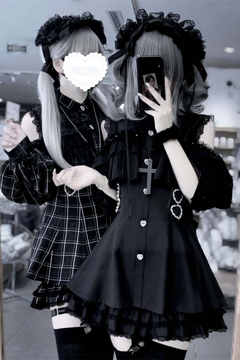 [pre-order] Japanese Yarn Off Shoulder Cape Suit