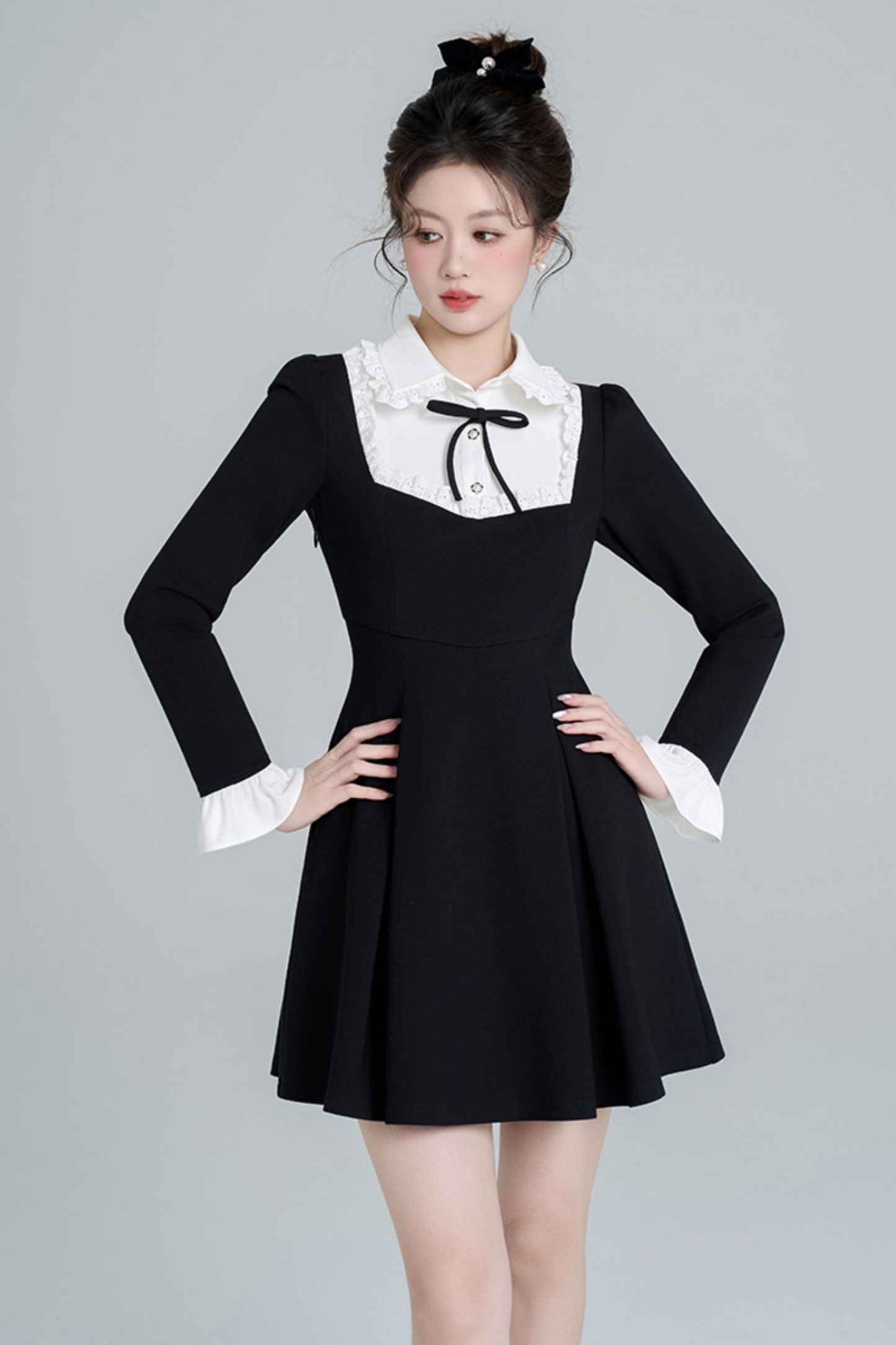 Black Hepburn Style Dress
