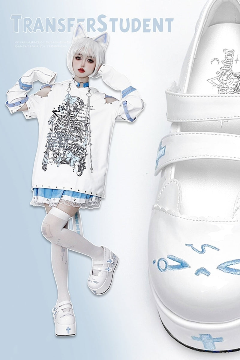 Sweet Embroidered Platform Shoes