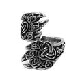 Bear Claw Stainless Steel Ring / Triquetra Symbol Ring / and Nordic Style Jewelry