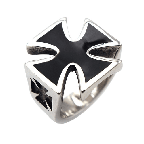 Biker Unique Titanium Celtic Cross Ring / Rock Style Stainless Steel Jewelry