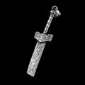 Broken Engraved Sword Pendant