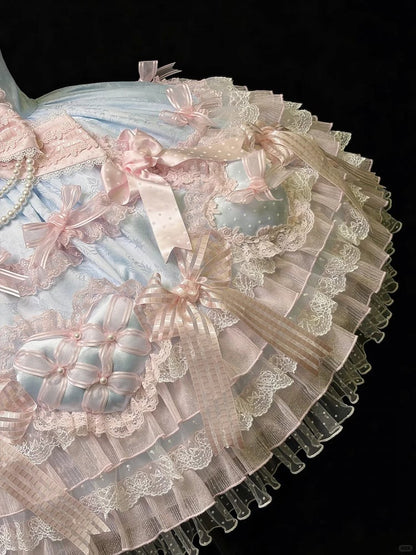 [pre-order Deadline: April 3] Pure Sweet Rose Fantasy Tiered Lolita Dress