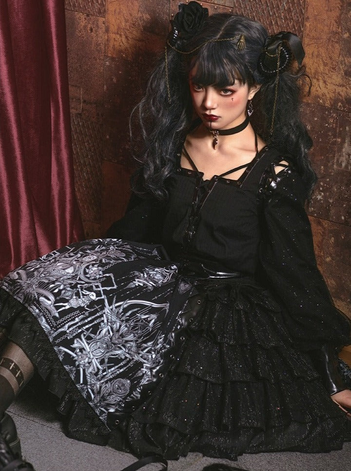 Sakura Love Lolita Heart Dark Gothic Dress
