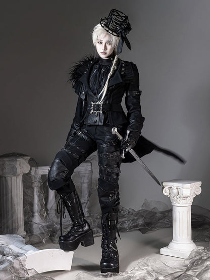 [pre-order Deadline: June 8] Phantom Knight Dark Gothic Prince Suit Full Set (jacket With Cape + Top + Pants)