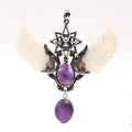Enchanted Crystal Angel Wing Merkaba Pendant