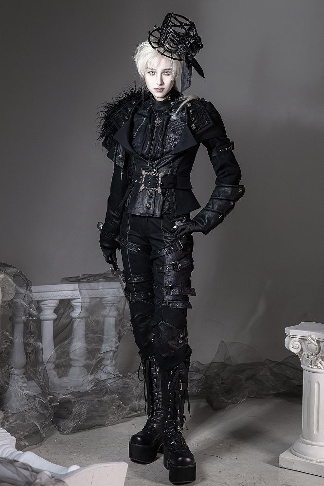 [pre-order Deadline: June 8] Phantom Knight Dark Gothic Prince Suit Full Set (jacket With Cape + Top + Pants)