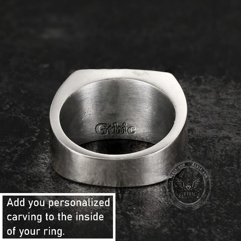 Witch Demon Lightning Skull Sterling Silver Ring