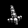 Catacomb Skulls Inverted Cross Pendant