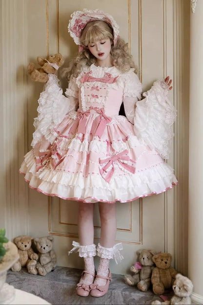 [pre-order] Lily's Tea Party Antique Lolita Dress Complete
