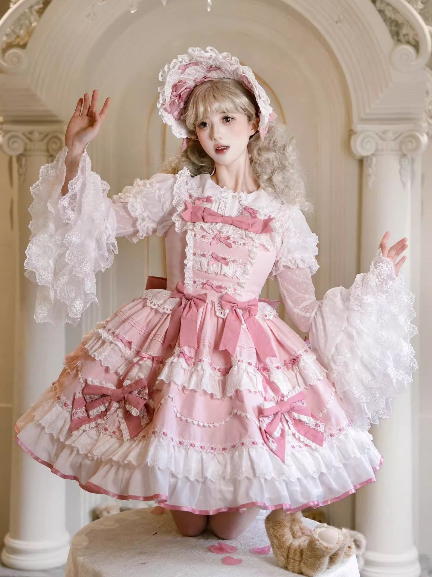 [pre-order] Lily's Tea Party Antique Lolita Dress Complete