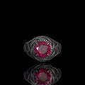 Celtic Knot Viking Rune Zircon Sterling Silver Ring