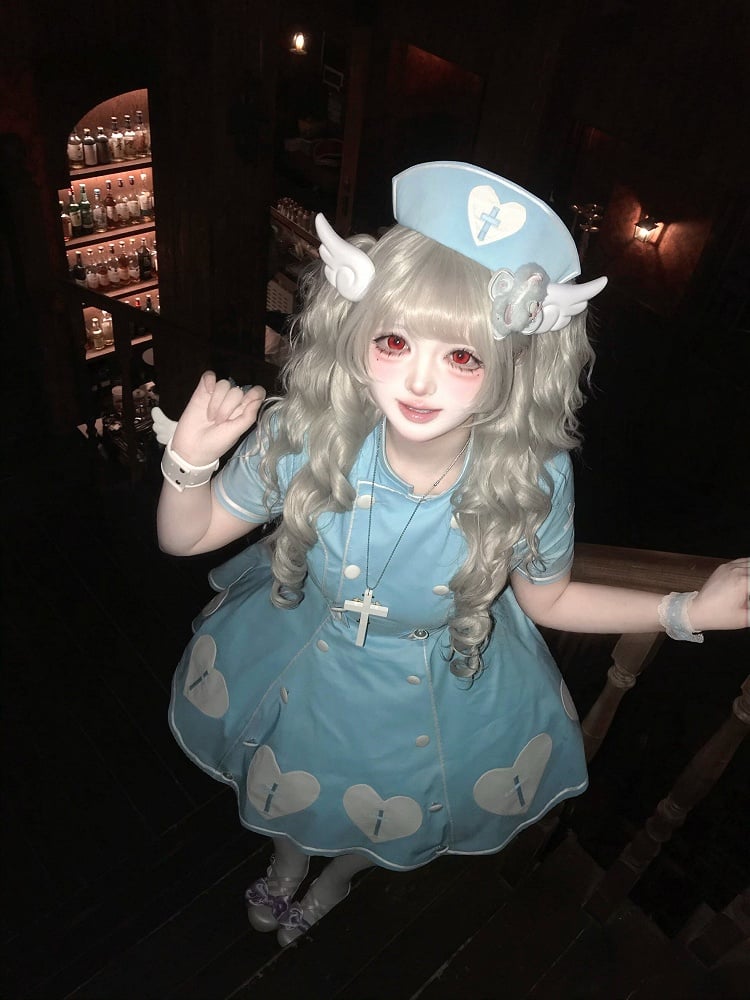 [pre-order Deadline: May 4] Heart Cross Nurse Cosplay Lolita Series Nurse Hat