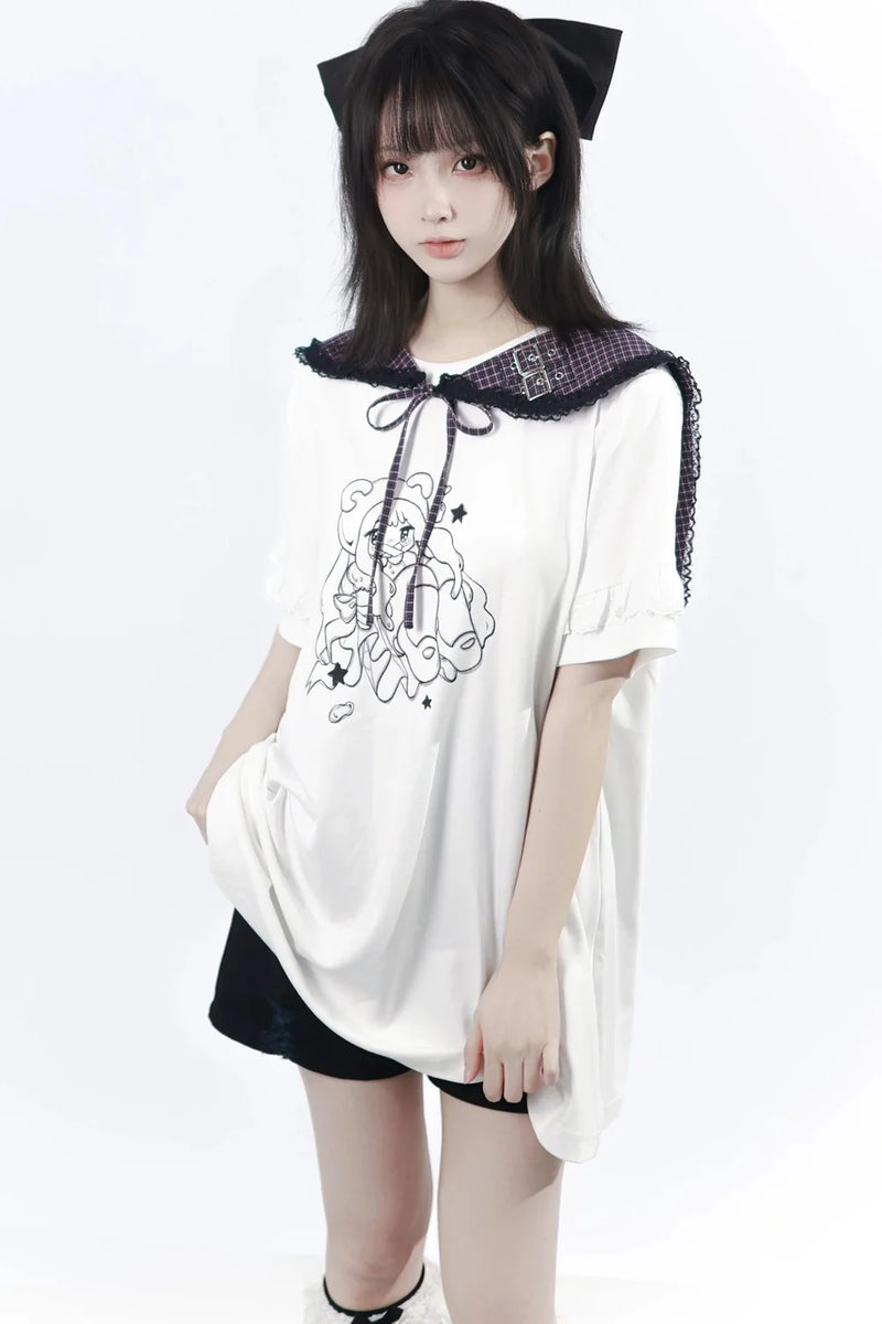 Grape Oolong T-shirt Dress + Accessories
