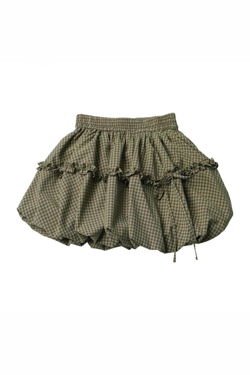 Lucky Clover Green Plaid Summer Set