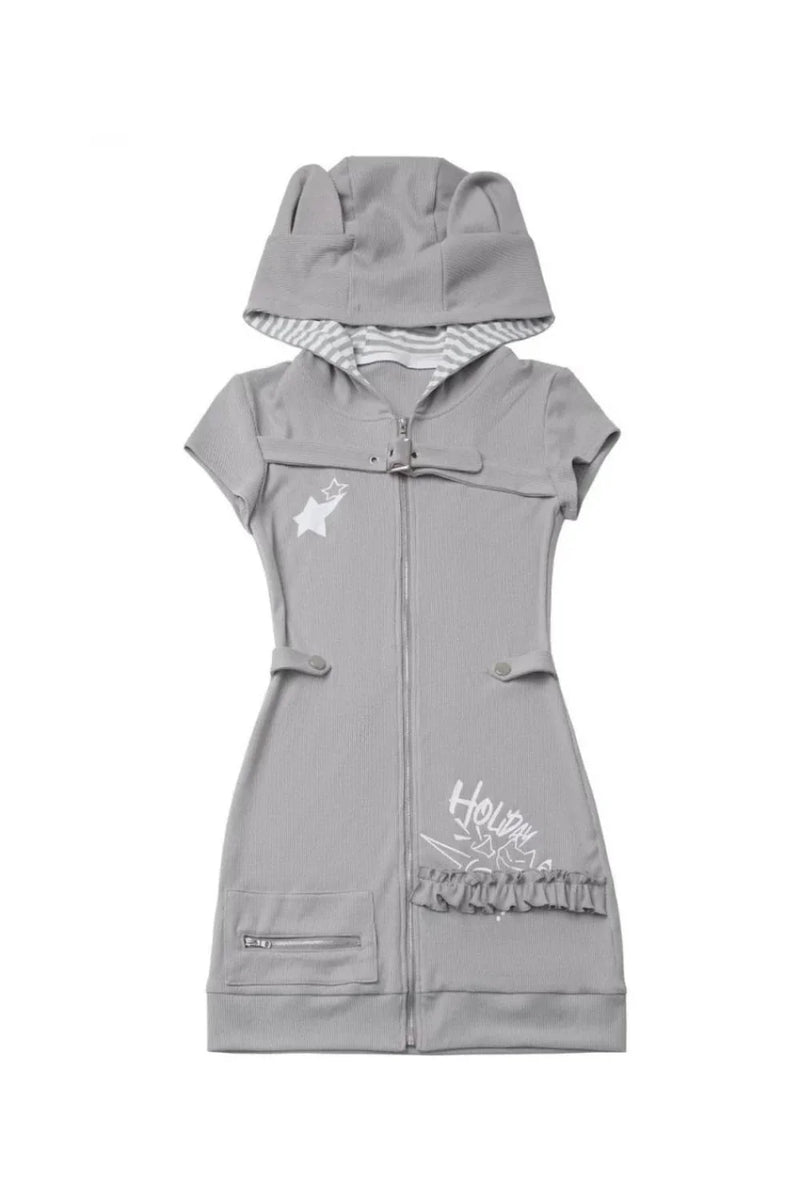 Koala Ribbed Summer Dress + Top + Skirt + Leg Warmers