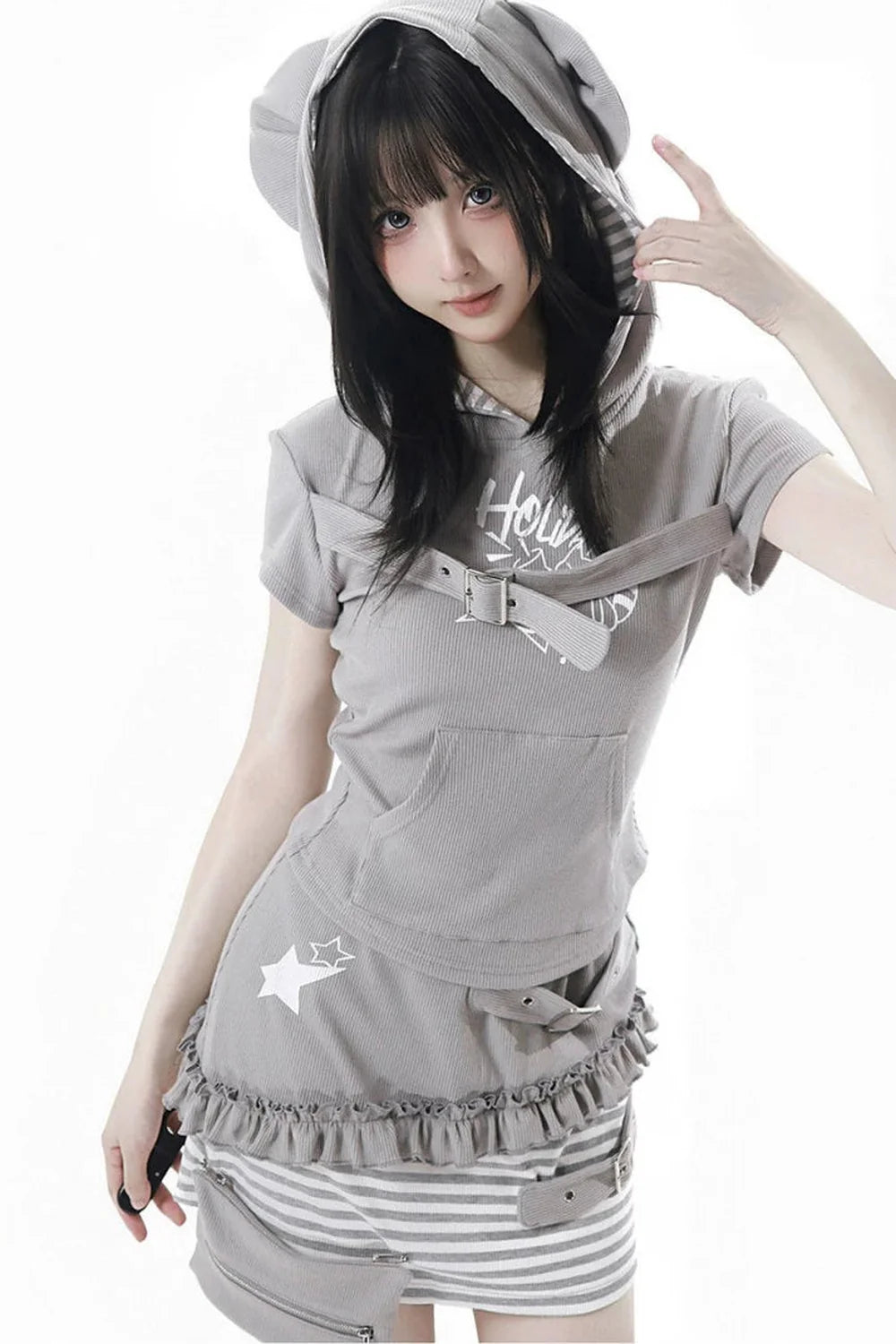 Koala Ribbed Summer Dress + Top + Skirt + Leg Warmers