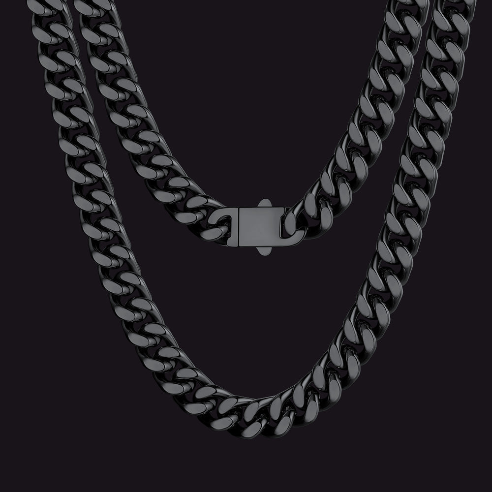 To My Man Miami Cuban Link Chain Necklace, Birthday or Anniversary Gift for Him