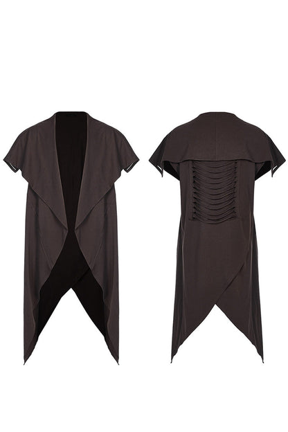 Spiked Hem Doomsday Irregular Steampunk Vest 2 Colors