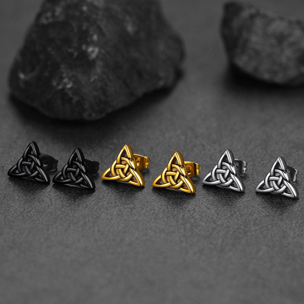 Celtic Knot Stud Earrings for