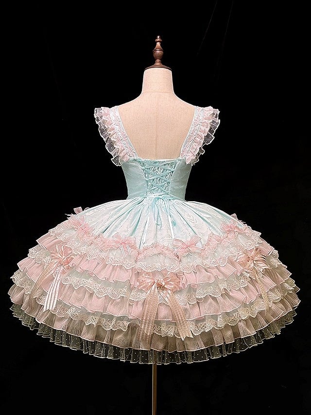 [pre-order Deadline: April 3] Pure Sweet Rose Fantasy Tiered Lolita Dress