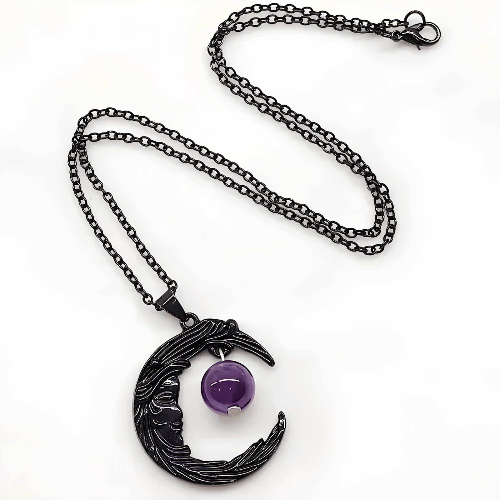 Amethyst Moonshadow Charm