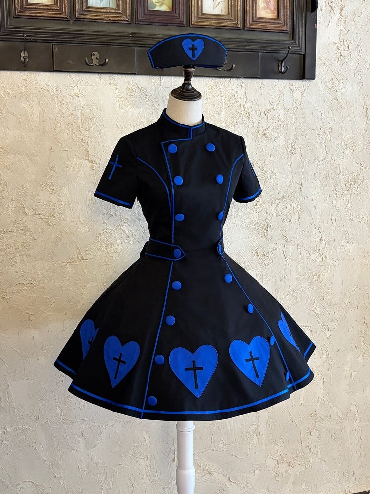 [pre-order Deadline: May 4] Heart Cross Nurse Cosplay Lolita Dress
