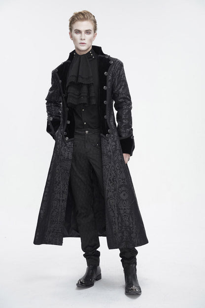 Black Puff Sleeved Ruffled Lace Splice Gothic Shirt