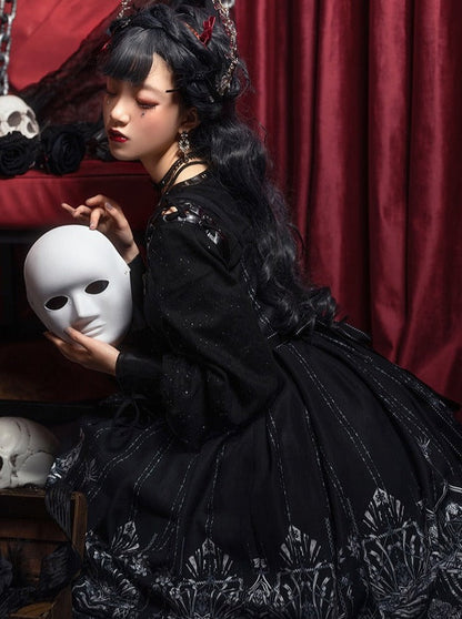 Sakura Love Lolita Heart Dark Gothic Dress