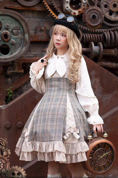 Multi-color Backlight Memoirs Slim Bowknot Sleeveless Ruffle Classic Lolita Dress