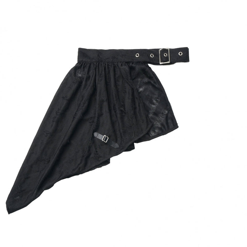 Plaid Design Top + Asymmetrical Top + Pants + Skirt + Belt