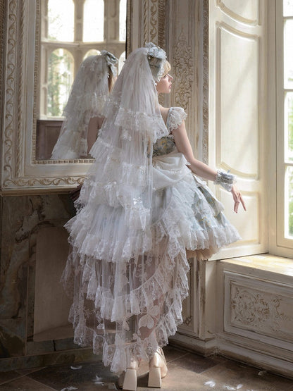 [pre-order Deadline: May 13] Blue/white/light Green Butterfly Fantasy Dress + Complete Set