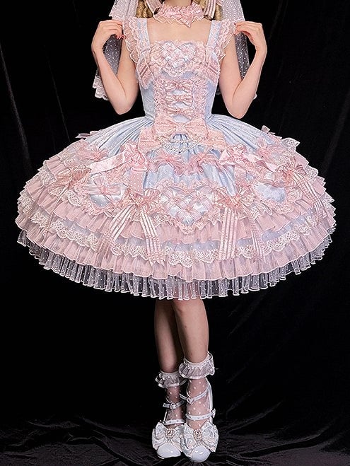 [pre-order Deadline: April 3] Pure Sweet Rose Fantasy Tiered Lolita Dress
