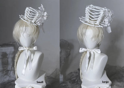 [pre-order Deadline: June 8] Phantom Knight Series Flower Veil Skeleton Hat + Mini Hat