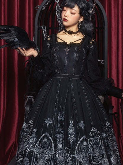 Sakura Love Lolita Heart Dark Gothic Dress